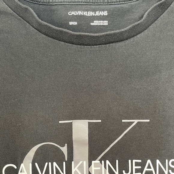 Calvin Klein Jeans Black Logo Short Sleeve Tee Shirt - Picture 4 of 6